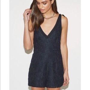 Black lace romper